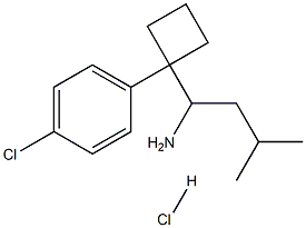 Cyclobutanemethanamine, 1-(4-chlorophenyl)-Alpha-(2-methylpropyl)-, Hcl Structure