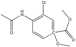 1- methoxy-4-acetamido-5-chloro benzoic methyl ester Structure