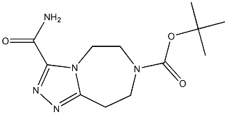 3-CARBAMOYL-4,5,7,8-TETRAHYDRO-1,2,3A,6-TETRAAZA-AZULENE-6-CARBOXYLIC ACID TERT-BUTYL ESTER Structure