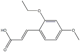 (E)-3-(2-ethoxy-4-methoxyphenyl)acrylic acid Structure