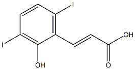 (E)-3-(2-hydroxy-3,6-diiodophenyl)acrylic acid Structure