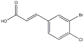 (E)-3-(3-bromo-4-chlorophenyl)acrylic acid 구조식 이미지
