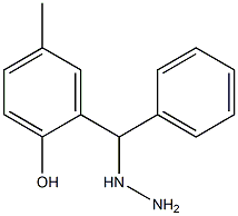 1-((2-hydroxy-5-methylphenyl)(phenyl)methyl)hydrazine Structure