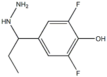 1-(1-(3,5-difluoro-4-hydroxyphenyl)propyl)hydrazine 구조식 이미지