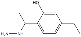 1-(1-(4-ethyl-2-hydroxyphenyl)ethyl)hydrazine 구조식 이미지