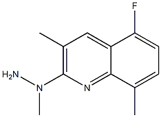 1-(5-fluoro-3,8-dimethylquinolin-2-yl)-1-methylhydrazine 구조식 이미지