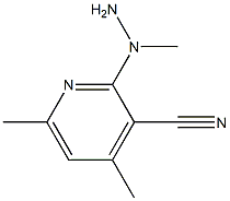 2-(1-methylhydrazinyl)-4,6-dimethylpyridine-3-carbonitrile Structure