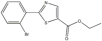 2-(2-BROMO-PHENYL)-THIAZOLE-5-CARBOXYLIC ACID ETHYL ESTER 구조식 이미지