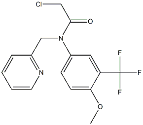 2-chloro-N-(3-(trifluoromethyl)-4-methoxyphenyl)-N-((pyridin-2-yl)methyl)acetamide Structure