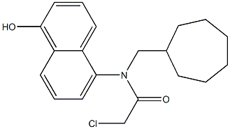 2-chloro-N-(cycloheptylmethyl)-N-(1-hydroxynaphthalen-5-yl)acetamide 구조식 이미지