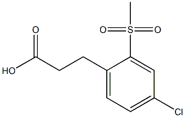 3-(4-chloro-2-(methylsulfonyl)phenyl)propanoic acid Structure