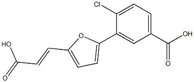 3-(5-((E)-2-carboxyvinyl)furan-2-yl)-4-chlorobenzoic acid Structure