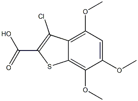 3-chloro-4,6,7-trimethoxybenzo[b]thiophene-2-carboxylic acid 구조식 이미지