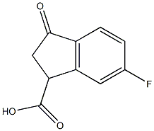 6-fluoro-3-oxo-2,3-dihydro-1H-indene-1-carboxylic acid Structure