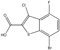 7-bromo-3-chloro-4-fluorobenzo[b]thiophene-2-carboxylic acid 구조식 이미지