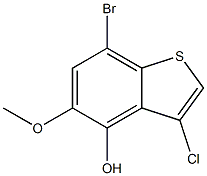 7-bromo-3-chloro-5-methoxybenzo[b]thiophen-4-ol Structure