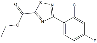 ethyl 3-(2-chloro-4-fluorophenyl)-1,2,4-thiadiazole-5-carboxylate 구조식 이미지