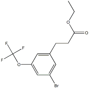 ethyl 3-(3-bromo-5-(trifluoromethoxy)phenyl)propanoate Structure