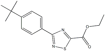 ethyl 3-(4-tert-butylphenyl)-1,2,4-thiadiazole-5-carboxylate 구조식 이미지