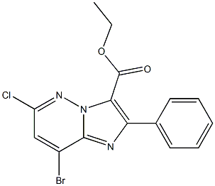 ethyl 8-bromo-6-chloro-2-phenylimidazo[1,2-b]pyridazine-3-carboxylate 구조식 이미지