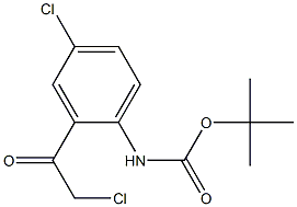tert-butyl 4-chloro-2-(2-chloroacetyl)phenylcarbamate 구조식 이미지