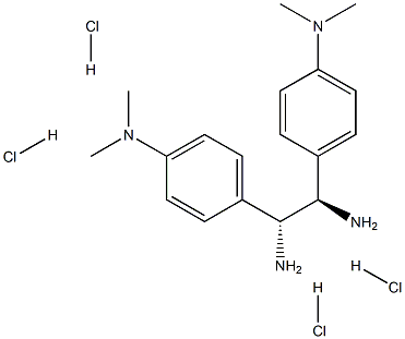 (R,R)-1,2-Bis(4-dimethylaminophenyl)-1,2-ethanediamine tetrahydrochloride 구조식 이미지