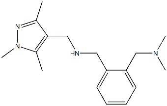 ({2-[(dimethylamino)methyl]phenyl}methyl)[(1,3,5-trimethyl-1H-pyrazol-4-yl)methyl]amine 구조식 이미지