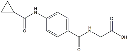 ({4-[(cyclopropylcarbonyl)amino]benzoyl}amino)acetic acid Structure