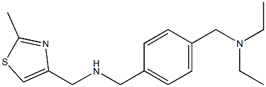 ({4-[(diethylamino)methyl]phenyl}methyl)[(2-methyl-1,3-thiazol-4-yl)methyl]amine 구조식 이미지
