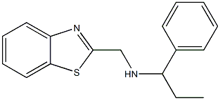 (1,3-benzothiazol-2-ylmethyl)(1-phenylpropyl)amine Structure