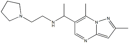 (1-{2,7-dimethylpyrazolo[1,5-a]pyrimidin-6-yl}ethyl)[2-(pyrrolidin-1-yl)ethyl]amine Structure