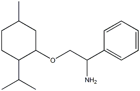 (1-amino-2-{[5-methyl-2-(propan-2-yl)cyclohexyl]oxy}ethyl)benzene 구조식 이미지