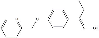 (1E)-1-[4-(pyridin-2-ylmethoxy)phenyl]propan-1-one oxime 구조식 이미지