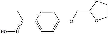 (1E)-1-[4-(tetrahydrofuran-2-ylmethoxy)phenyl]ethanone oxime 구조식 이미지