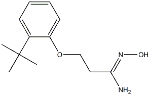 (1Z)-3-(2-tert-butylphenoxy)-N'-hydroxypropanimidamide 구조식 이미지