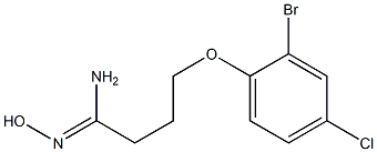 (1Z)-4-(2-bromo-4-chlorophenoxy)-N'-hydroxybutanimidamide Structure