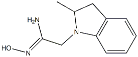 (1Z)-N'-hydroxy-2-(2-methyl-2,3-dihydro-1H-indol-1-yl)ethanimidamide 구조식 이미지