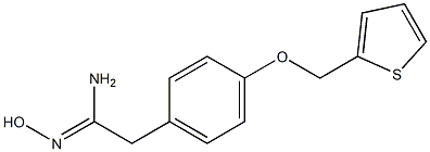 (1Z)-N'-hydroxy-2-[4-(thien-2-ylmethoxy)phenyl]ethanimidamide 구조식 이미지