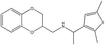 (2,3-dihydro-1,4-benzodioxin-2-ylmethyl)[1-(2,5-dimethylthiophen-3-yl)ethyl]amine Structure