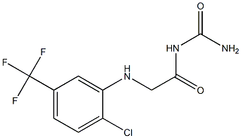 (2-{[2-chloro-5-(trifluoromethyl)phenyl]amino}acetyl)urea 구조식 이미지