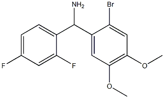 (2-bromo-4,5-dimethoxyphenyl)(2,4-difluorophenyl)methanamine Structure