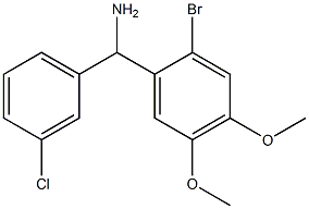 (2-bromo-4,5-dimethoxyphenyl)(3-chlorophenyl)methanamine Structure