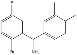 (2-bromo-5-fluorophenyl)(3,4-dimethylphenyl)methanamine Structure