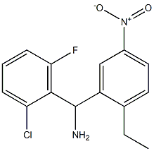 (2-chloro-6-fluorophenyl)(2-ethyl-5-nitrophenyl)methanamine Structure