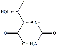 (2S,3R)-2-[(aminocarbonyl)amino]-3-hydroxybutanoic acid 구조식 이미지