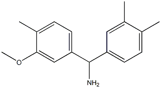 (3,4-dimethylphenyl)(3-methoxy-4-methylphenyl)methanamine Structure
