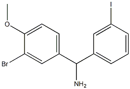 (3-bromo-4-methoxyphenyl)(3-iodophenyl)methanamine 구조식 이미지
