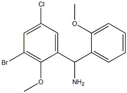 (3-bromo-5-chloro-2-methoxyphenyl)(2-methoxyphenyl)methanamine 구조식 이미지