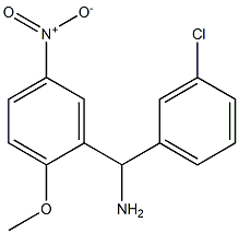 (3-chlorophenyl)(2-methoxy-5-nitrophenyl)methanamine 구조식 이미지