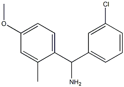 (3-chlorophenyl)(4-methoxy-2-methylphenyl)methanamine 구조식 이미지